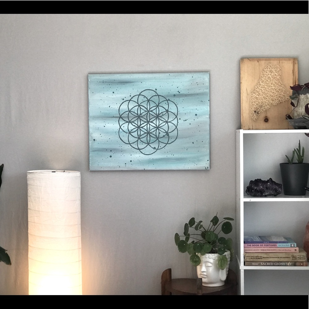 Seed of Life acrylic painting